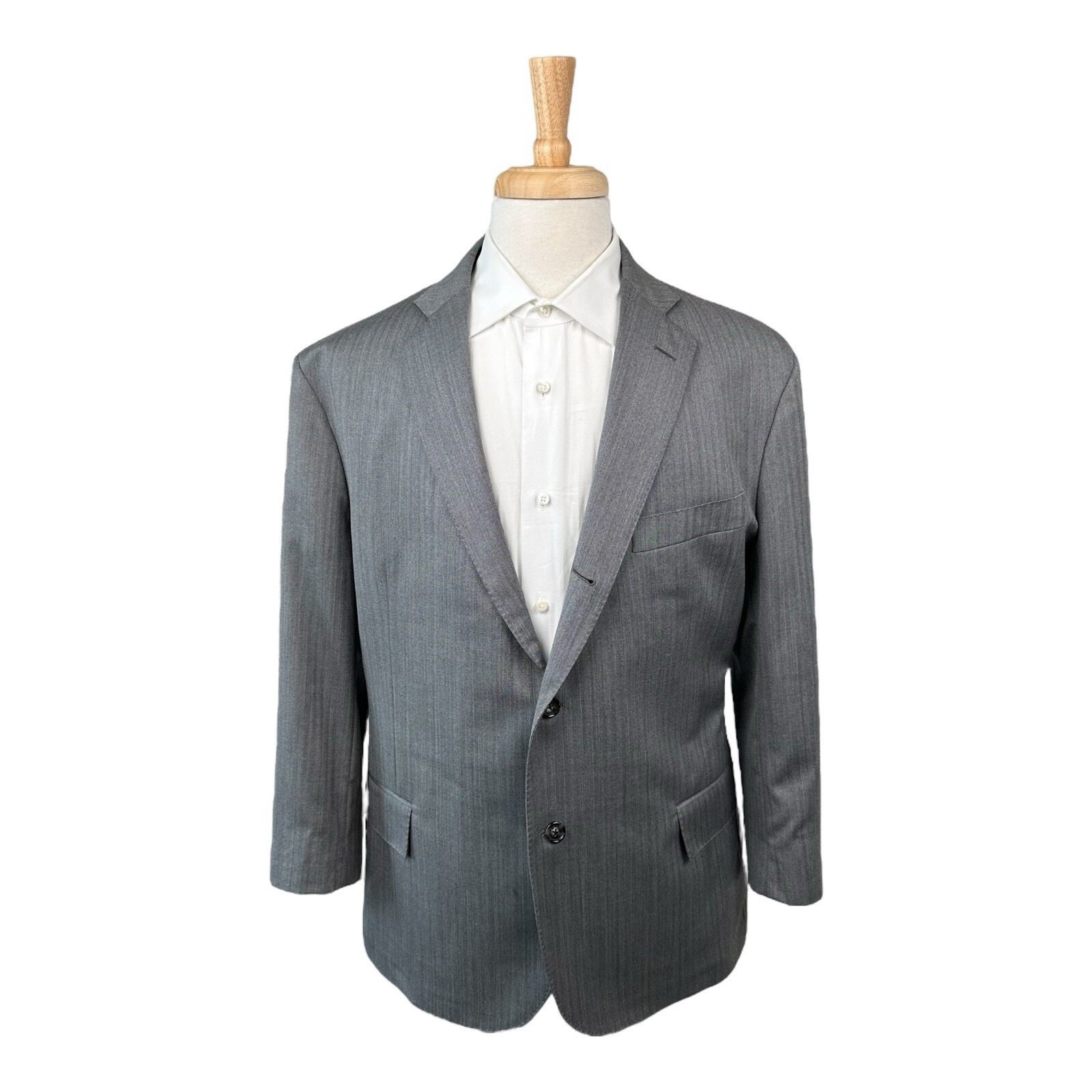 Todd Snyder X Southwick Gray Herringbone Wool Suit Size 44r Pant 36x27+3
